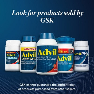 Advil Pain Reliever/Fever Reducer Tablets - Ibuprofen (NSAID) - 100ct