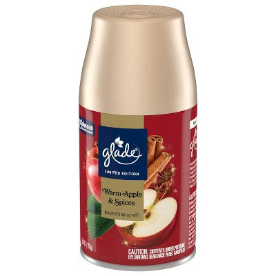 Glade Automatic Air Freshener Room Spray Holiday Scent Refill - Warm Apple & Spices - 6.2 oz