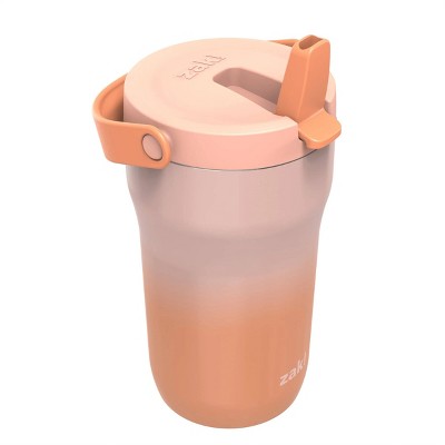 Zak Designs 14 fl oz Stainless Steel Sutton Grip Tumbler - Light Pink/Orange
