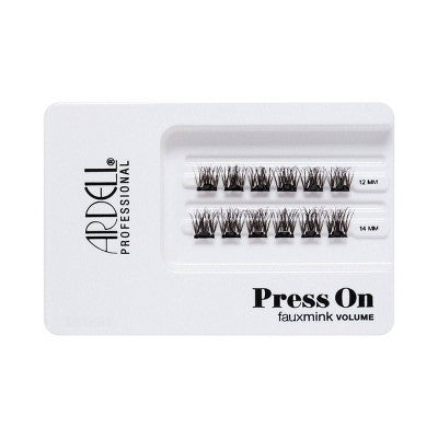 Ardell Press-On Mini Faux Mink False Eyelashes - 12pc: Full Volume, Synthetic Hair
