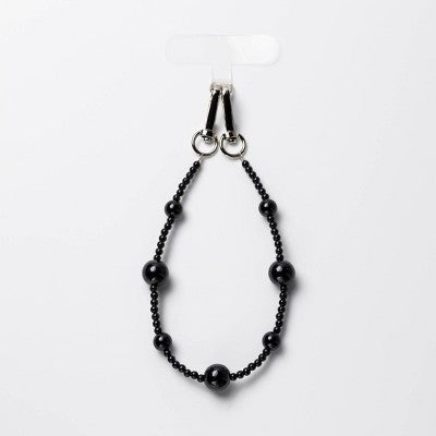 Hello Lux Phone Wristlet - Mixed Black Beads