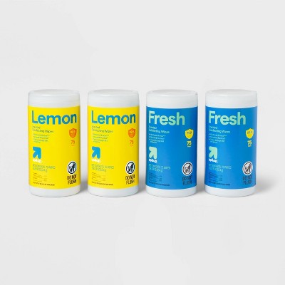 Lemon and Fresh All Purpose Disinfecting Wipes - 75ct/4pk - up&up