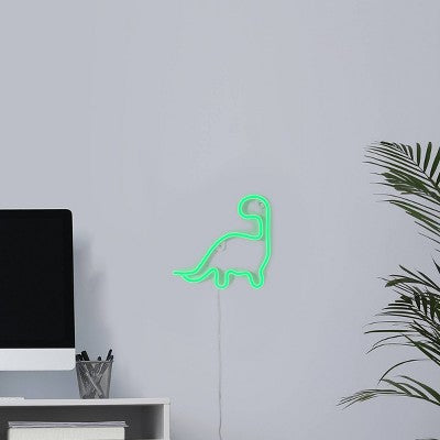 GEMS 'Dinosaur' Novelty Neon Wall Light - Green