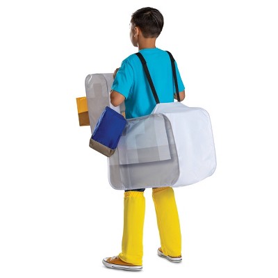 Minecraft Kids' Chicken Jockey Pop Out Ride on Costume Suit Unisize 8+