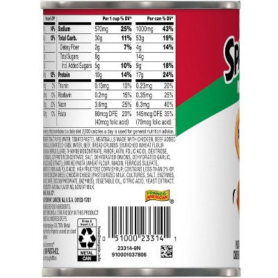 SpaghettiOs Canned Pasta with Meatballs - 15.6oz