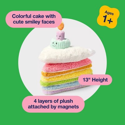 13" Stackable Layer Cake Stuffed Animal - Gigglescape: Polyester, Food Theme, 1 Year+