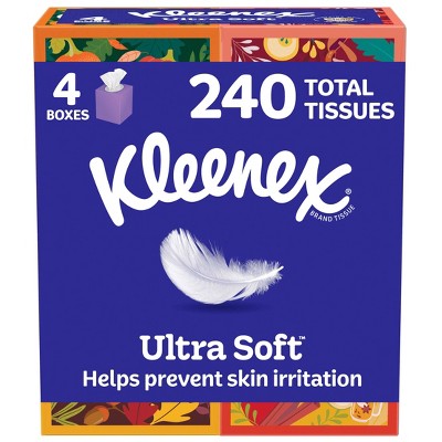 Kleenex Ultra Soft 3-Ply Fall Pack Facial Tissue - 60ct/4pk