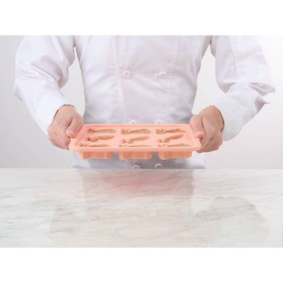 Trudeau 9 Cavity Silicone Bunny and Carrot Pan Pink