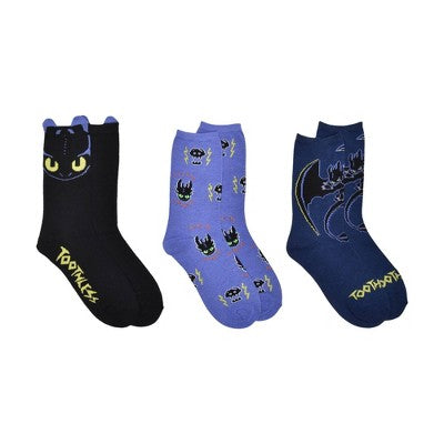 Boys' DreamWorks How to Train a Dragon Crew Socks - Black S/M