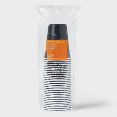 Halloween Disposable Solid Cup - Black - 18oz/30ct - up&up