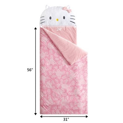 Hello Kitty Kids' Glow in the Dark Sleeping Bag Pink