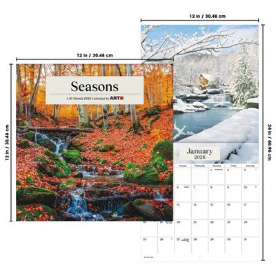 DateWorks 12"x12" 2026 Seasons Wall Calendar