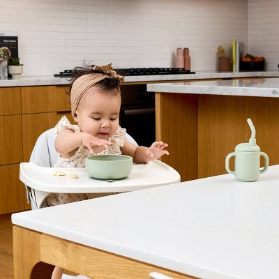 Lalo 4pc Silicone Starting Solids Set - Sage