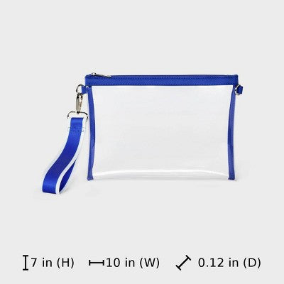 Game Day Clear Wristlet Clutch - Wild Fable Blue