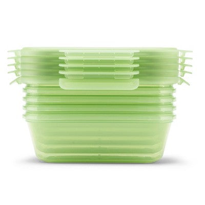 Ello 10pc Snap and Nest Meal Prep Food Storage Containers Green