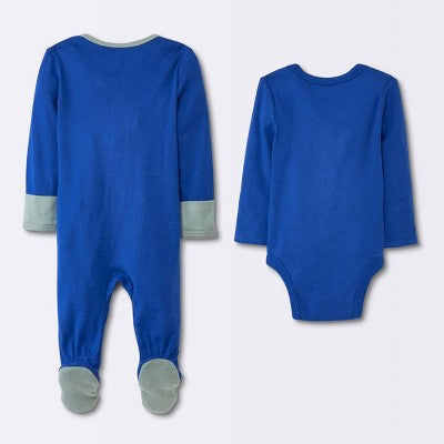 Baby Boys' Layette Gifting Bundle - Cloud Island Blue 3-6M