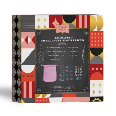 FAO Schwarz Magnetic Tile Set Pastel 40pc: Instruction Guide, Educational Building Set, Creative Thinking