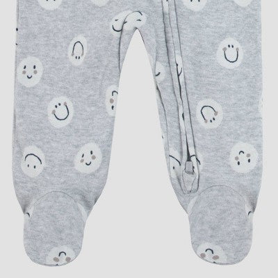 Huggies Baby 2pk Happy Face Organic Sleep N' Play Gray/Blue 3M