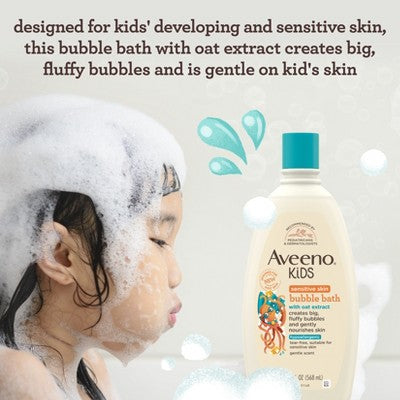 Aveeno Baby Bubble Bath Wash with Oat Extract for Sensitive Skin - 19.2 fl oz