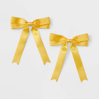 Game Day Hair Bow Set 2pc - Wild Fable Yellow Gold