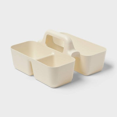 Small Plastic Dorm Shower Caddy Ivory- Room Essentials
