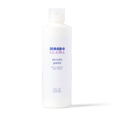 8oz Satin Acrylic Paint Snow Flurry - Mondo Llama