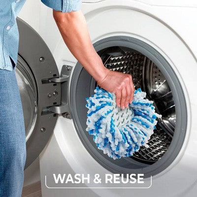 O-Cedar RinseClean Deep Clean Mop Head Replacement - 2pk: Microfiber, Non-Abrasive, Reusable