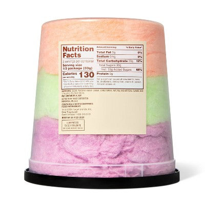 Halloween Orange, Green Apple and Grape Cotton Candy Layer Cake - 3.5oz - Favorite Day