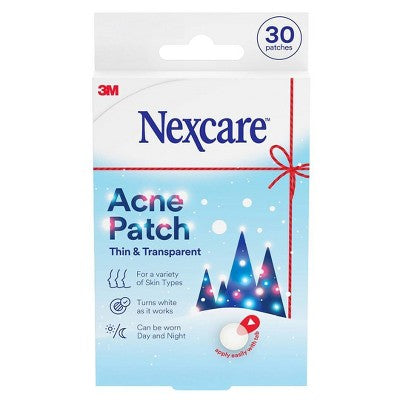 Nexcare Holiday Thin and Transparent Acne Patches - 30ct