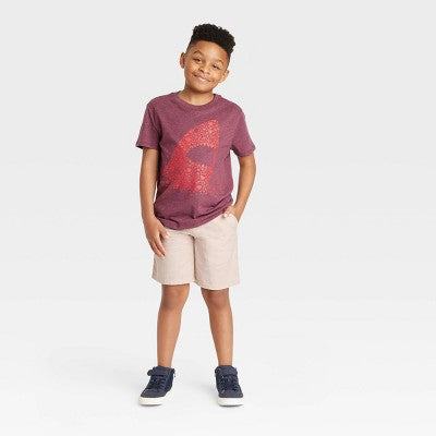 Boys' Flat Front 'Above The Knee' Chambray Shorts - Cat & Jack Beige 6