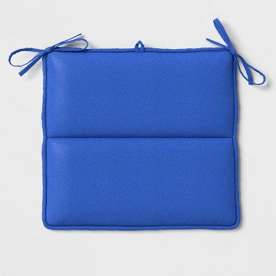 16"x16" Solid Outdoor Chair Seat Cushion Cobalt Blue - Room Essentials
