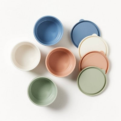4pc Plastic Condiment/Snack Container Set - Figmint: Multicolor, Microwave & Dishwasher Safe, Recycled PET