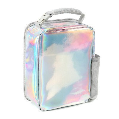 Fulton Bag Co. Upright Lunch Bag - White Holographic: Polyurethane Classic Molded Style