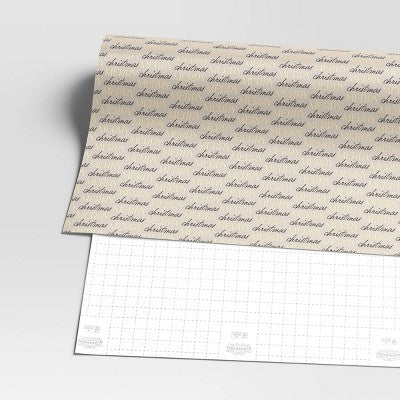 30" 25 sq ft Christmas Roll Wrap Black/Gold Merry Christmas on Gray - Wondershop (LOCAL PICKUP ONLY)