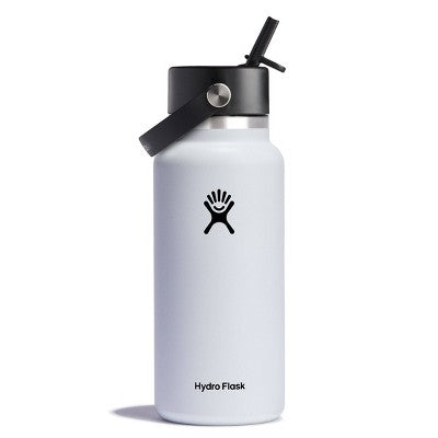 Hydro Flask 32oz Wide Mouth Flex Straw Bottle - White