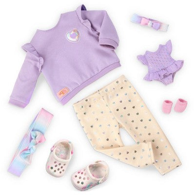 Our Generation Tory & Riley 18" Babysitter Doll & Baby Doll Sister with Accessories Playset: Plastic & Polyester Doll Set