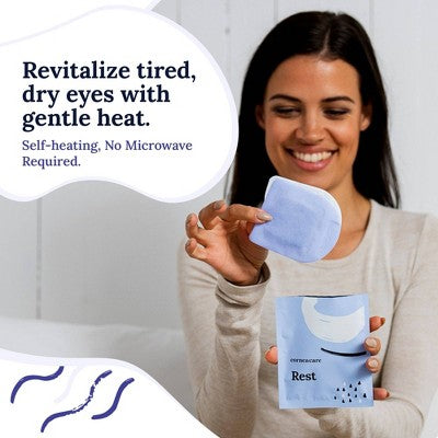 CorneaCare Rest Self-Heating Eye Masks for Dry Eye Relief - Warm Compress, Preservative & Fragrance Free - 15ct