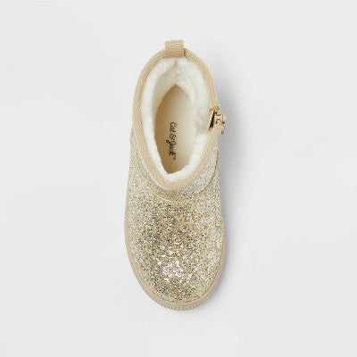 Toddler Girls Arlo Booties - Cat & Jack Gold 12T