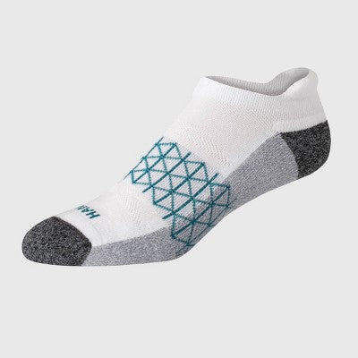 Hanes Men's 3pk Absolute Active Cushioned Heel Shield Socks - White/Blue/Charcoal Gray 6-12: Cotton Blend, Arch Support, Seamless Toe