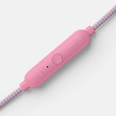 Wired Earbuds - heyday Candy Pink (Stylized): Built-In Microphone, Silicone Cushions