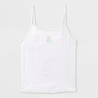 Women's Pointelle Graphic Camisole - Wild Fable Gray Floral S