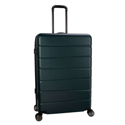 Skyline Hardside Large Checked Spinner Suitcase - Sea Moss: 8 Wheels, Telescoping Handle