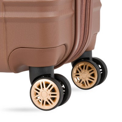 SWISSGEAR Cascade II Hardside Carry On Spinner Suitcase - Maple: 8-Wheel Solid Design