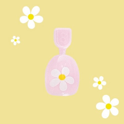 Olive & June Kids' Press-On - XS/S - Daisy Days - 28ct: Aged Brass Finish, Almond Shape, Gloss Finish