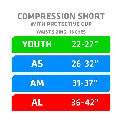 Shock Doctor Compression Shorts with Cup Youth - Black