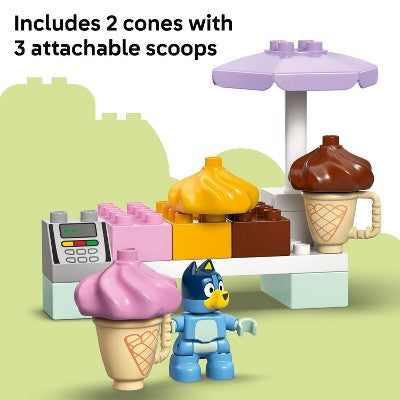 LEGO DUPLO Bluey Ice Cream Trip with Bluey Building Set 10458