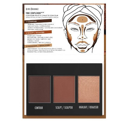 Black Radiance True Complexion Contour Palette - Dark to Deep - 0.38oz