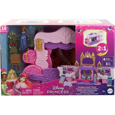 Disney Princess Carriage to Castle Transforming Playset 18pc