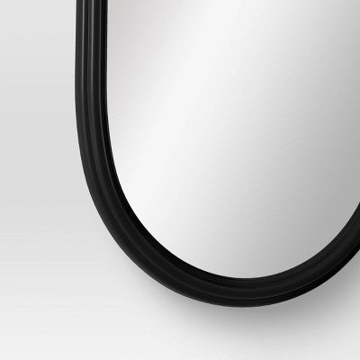 Pill Shaped Over The Door Mirror Black - Room Essentials (LOCAL PICKUP ONLY)