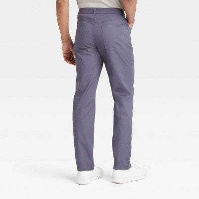 Men's Comfort Wear Slim Fit 5-Pocket Pants Goodfellow Gray 34x30